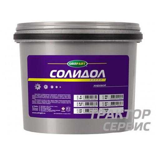 Смазка Солидол 9,5кг. OIL RIGHT (Ж)